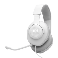 JBL Quantum 100M2 - White - Wired over-ear gaming headset with detachable mic and mute option - Hero